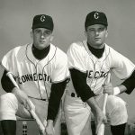 Dad Jim E. ‘66 (ED) and Uncle Tom ‘67 (BUS) on the Huskies’ 1965 College World Series team