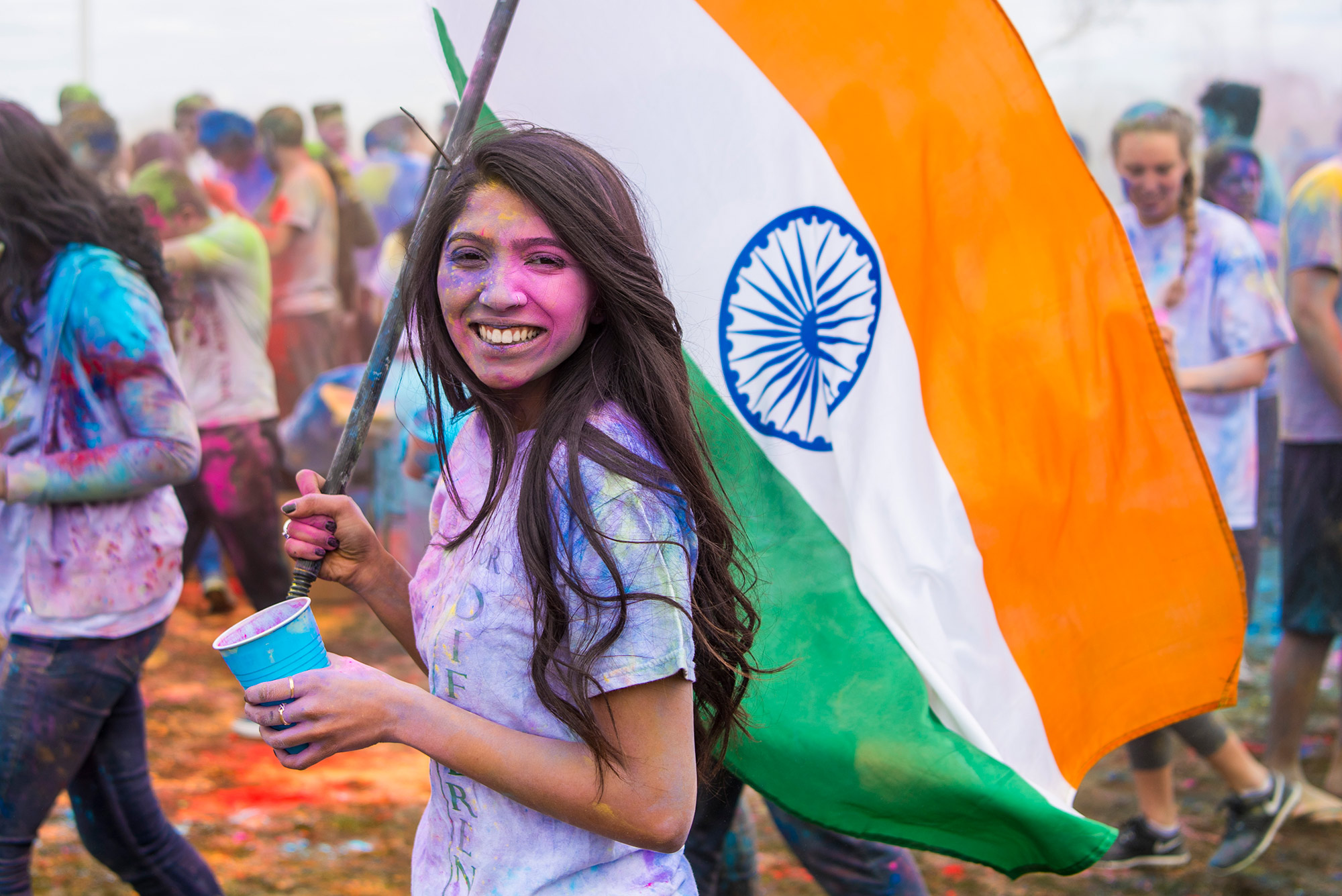 students celebrate Holi - 2017